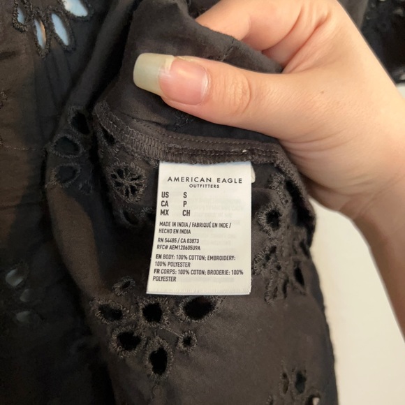 SOLD!! NO LONGER AVAILABLE!!! American Eagle See Through Embroidery Button Down! - Picture 4 of 8
